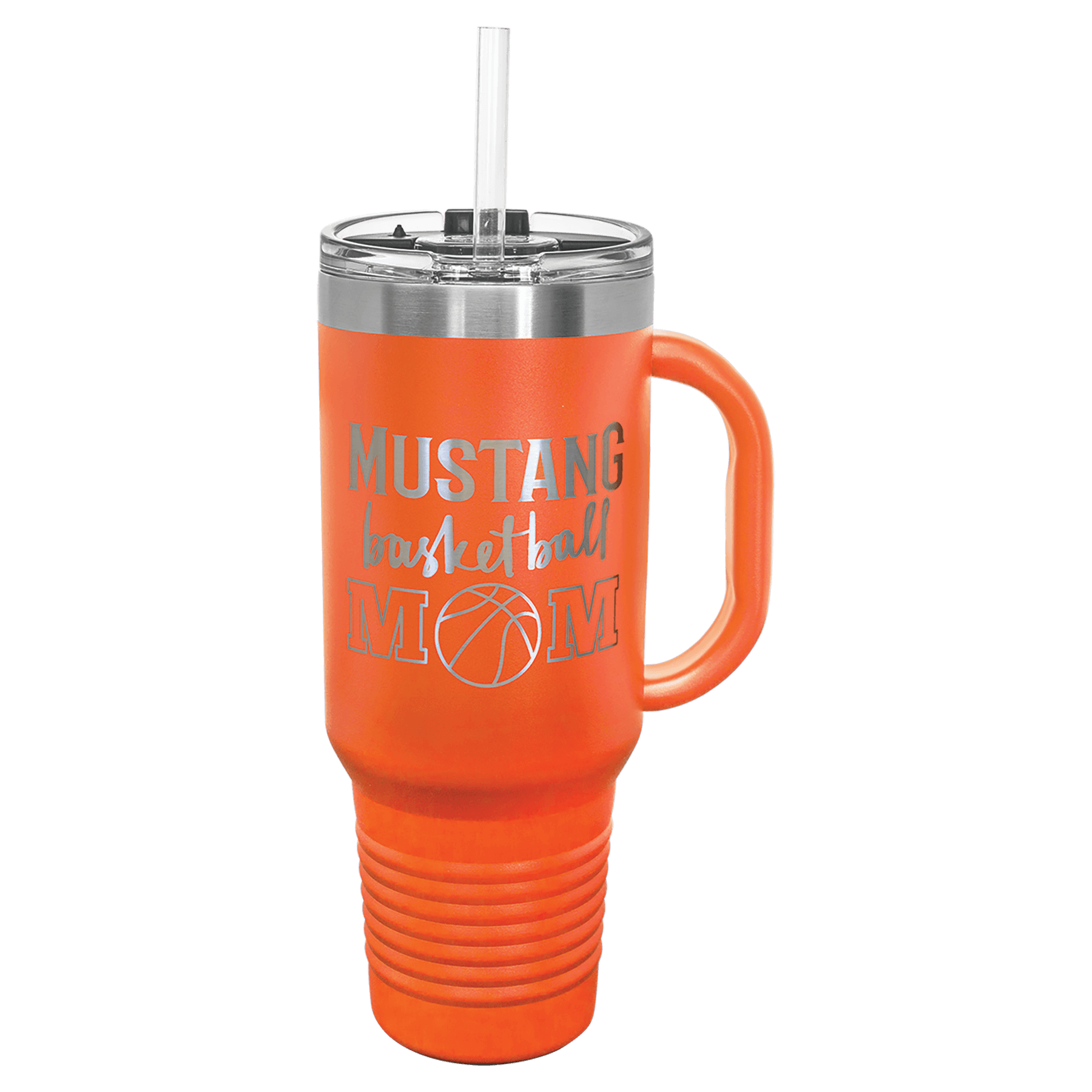 40 Oz Tumbler W/Handle & Included Straw